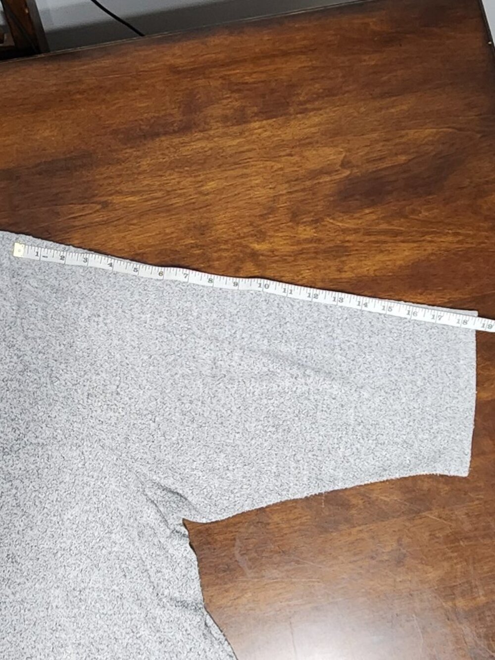 Bobeau Women’s Plus Size 3X Gray Marled Lace-Up 3/4 Sleeve - Picture 13 of 13